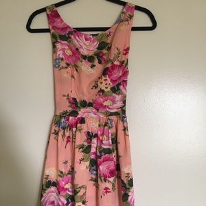 Vintage pink floral dress